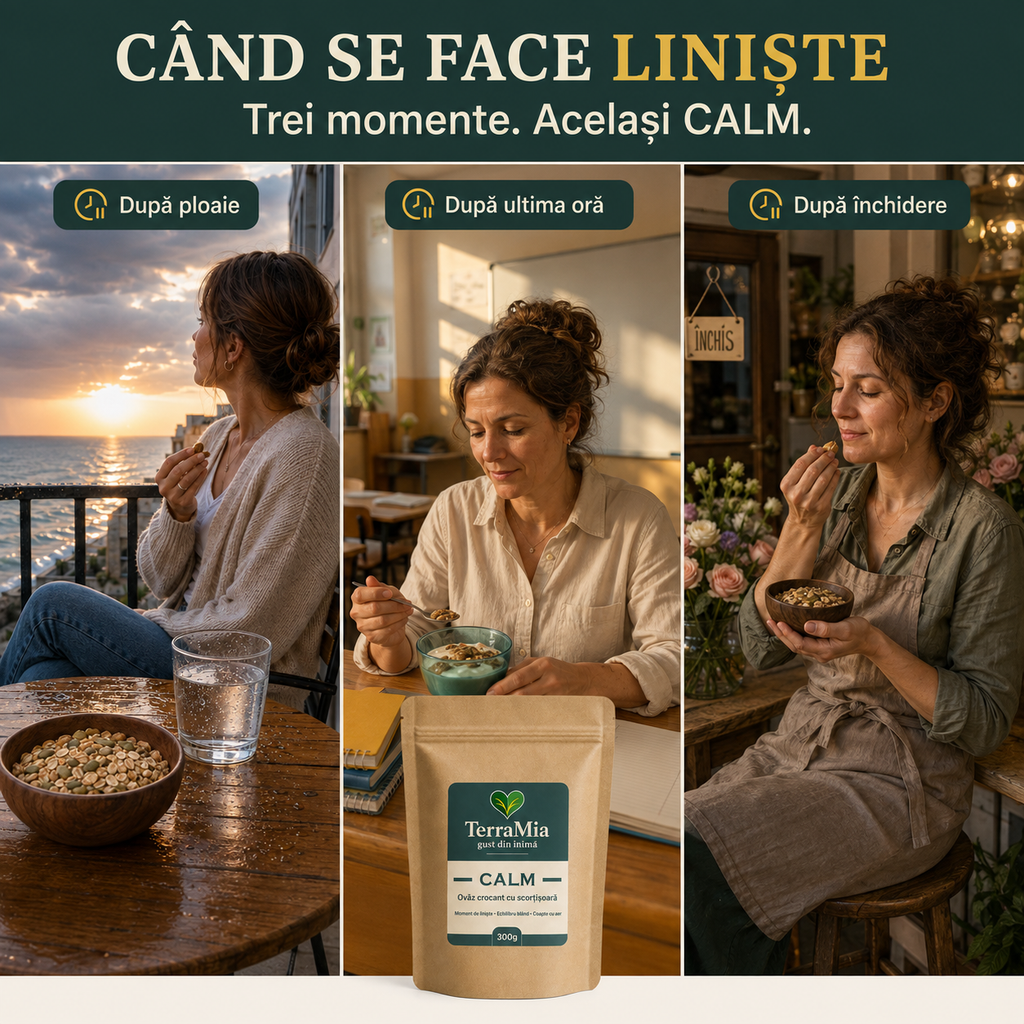Calm — Amestec crocant cu ovăz, susan și scorțișoară