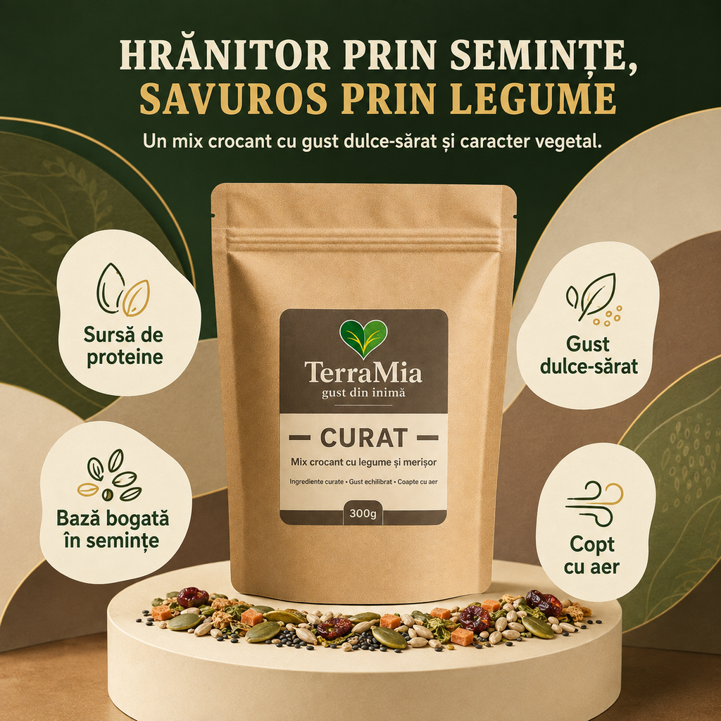 Curat — Mix de semințe cu legume deshidratate și turmeric