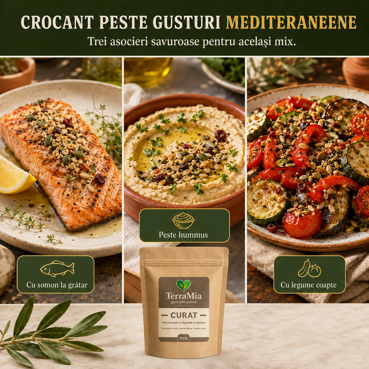 Curat — Mix de semințe cu legume deshidratate și turmeric