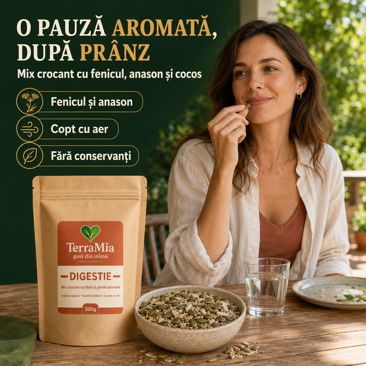 Digestie — Gustare crocantă cu fenicul, anason și cocos