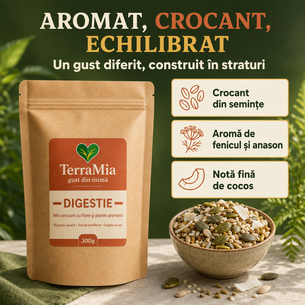 Digestie — Gustare crocantă cu fenicul, anason și cocos
