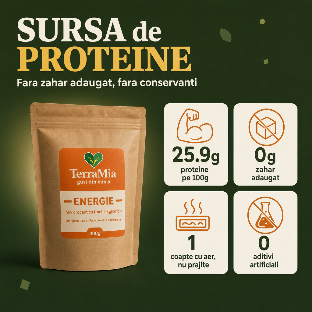 Energie — Snack crocant cu ovăz, goji și ghimbir