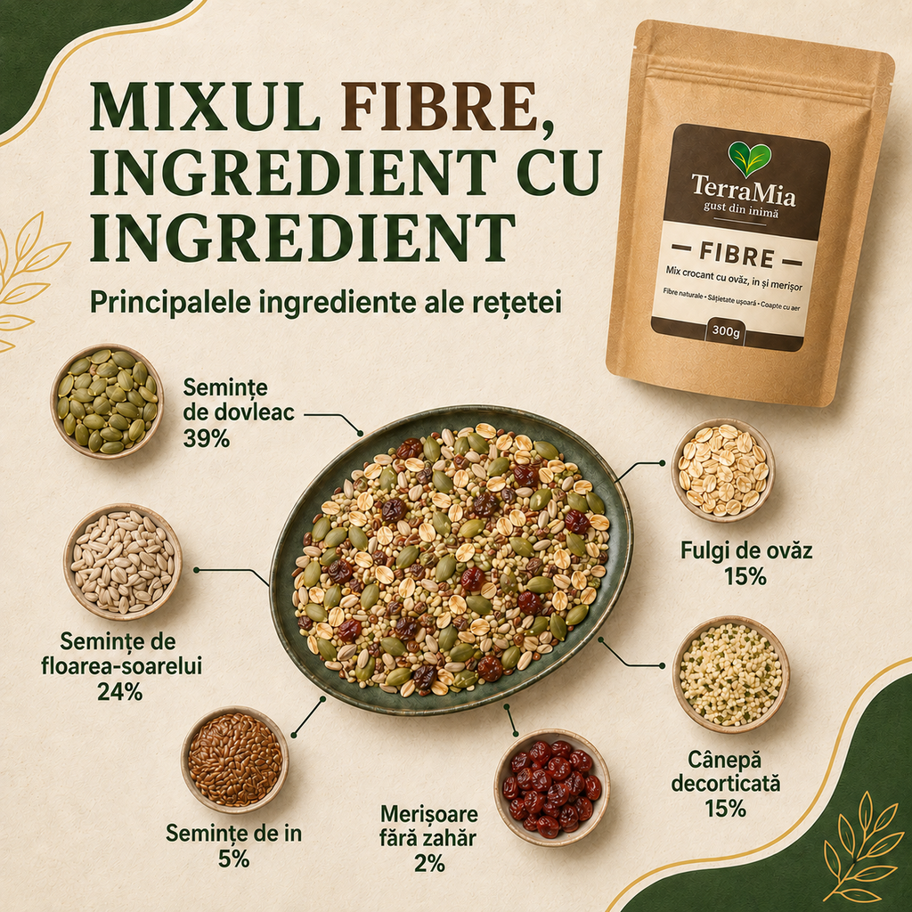 Fibre — Snack cu ovãz, semințe și vanilie de Bourbon