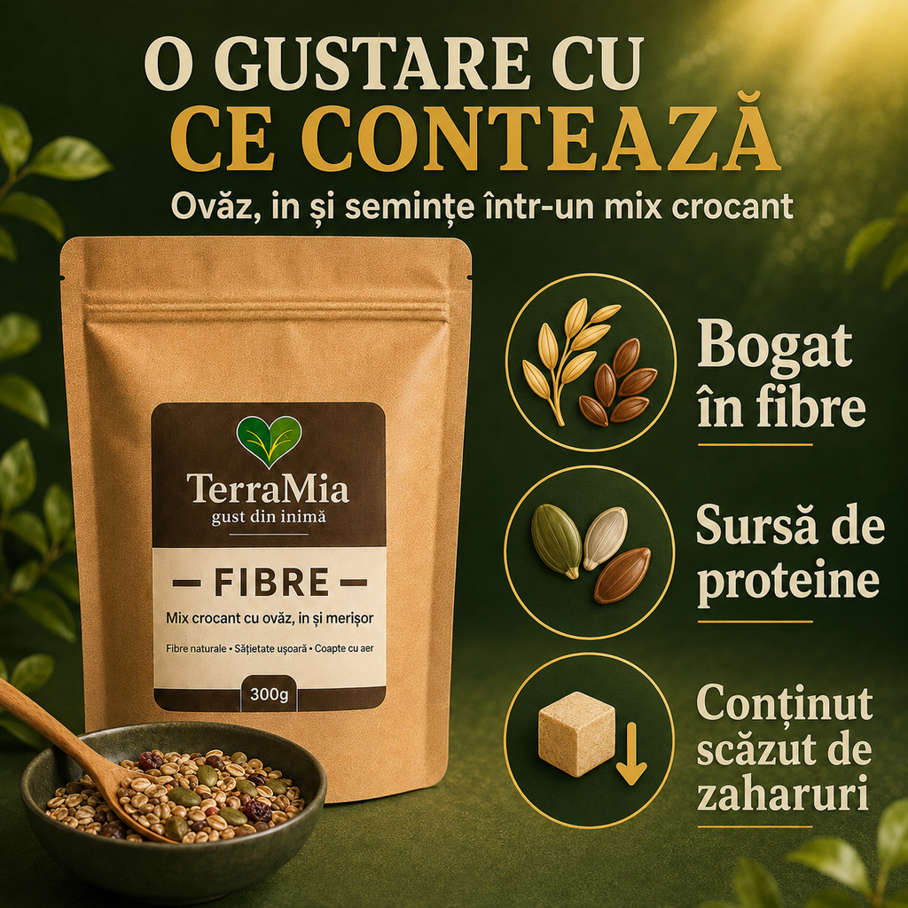 Fibre — Snack cu ovãz, semințe și vanilie de Bourbon
