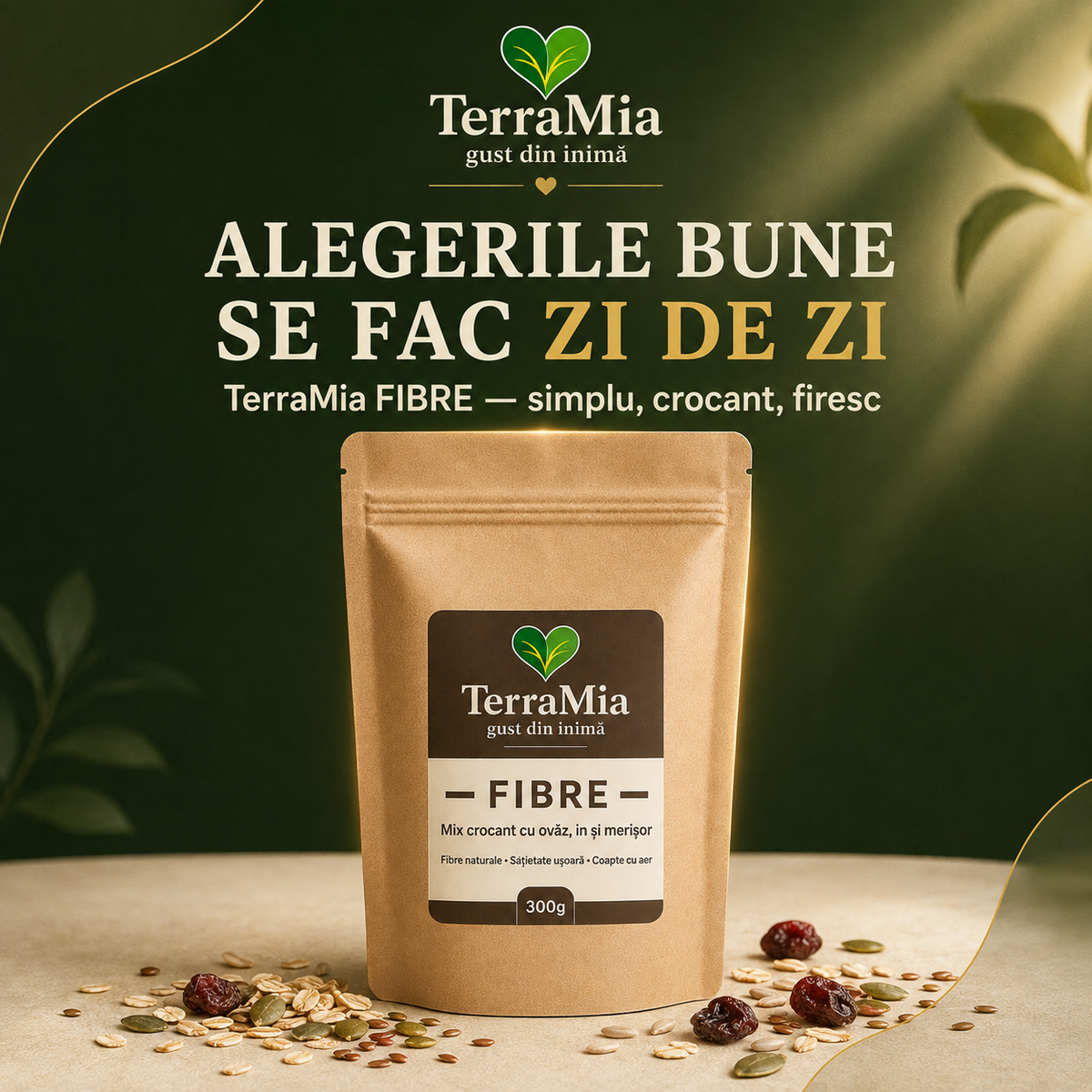 Fibre — Snack cu ovãz, semințe și vanilie de Bourbon