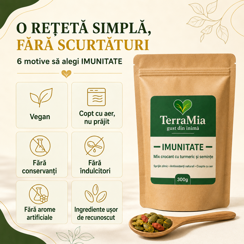 Imunitate — Snack crocant cu goji și turmeric