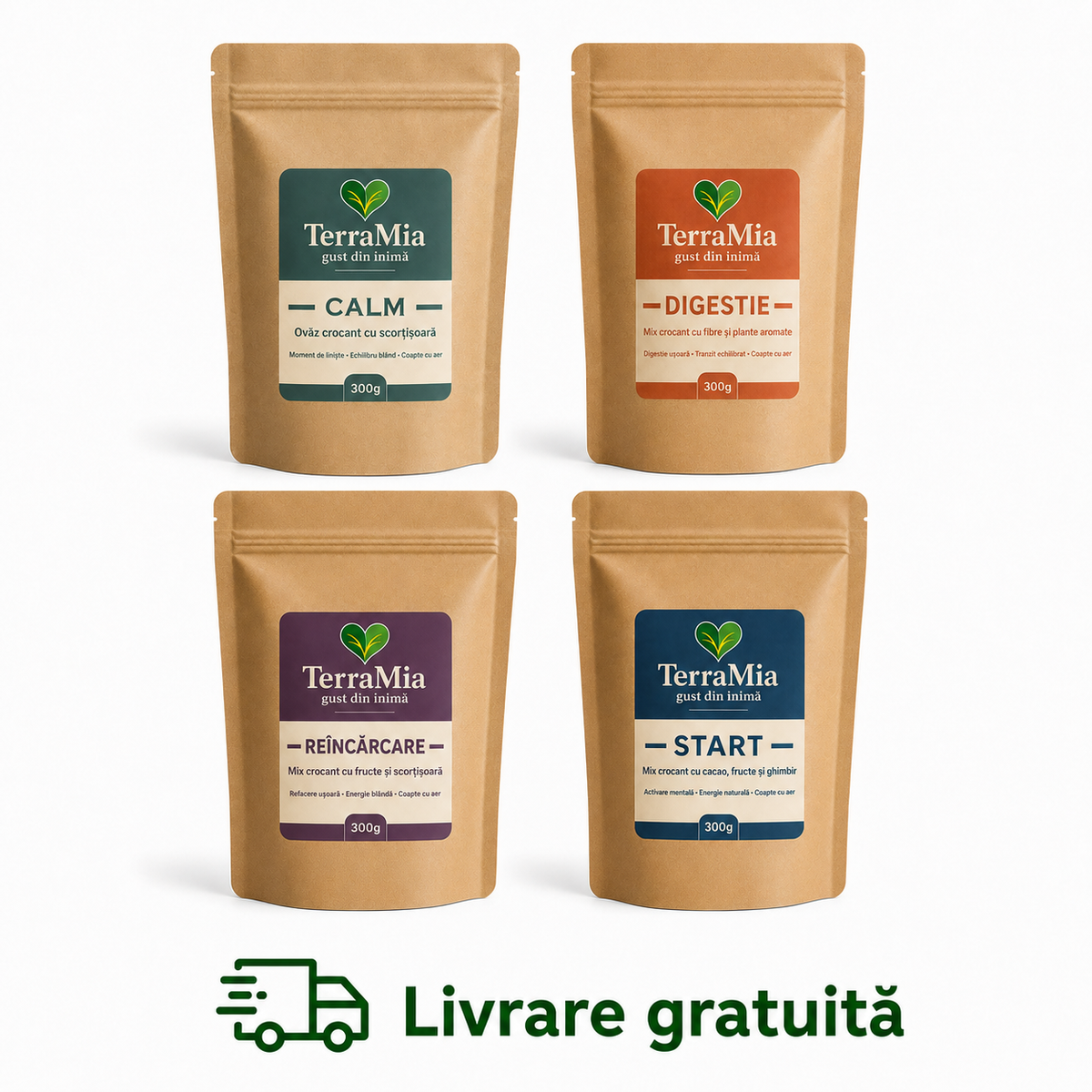Pachet TerraMia XXL Mic dejun & Gustari – 4×300g