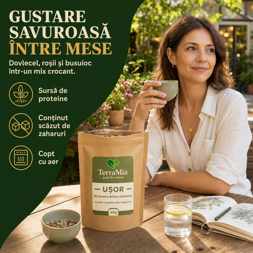 Ușor — Mix de semințe cu dovlecel, roșii și busuioc