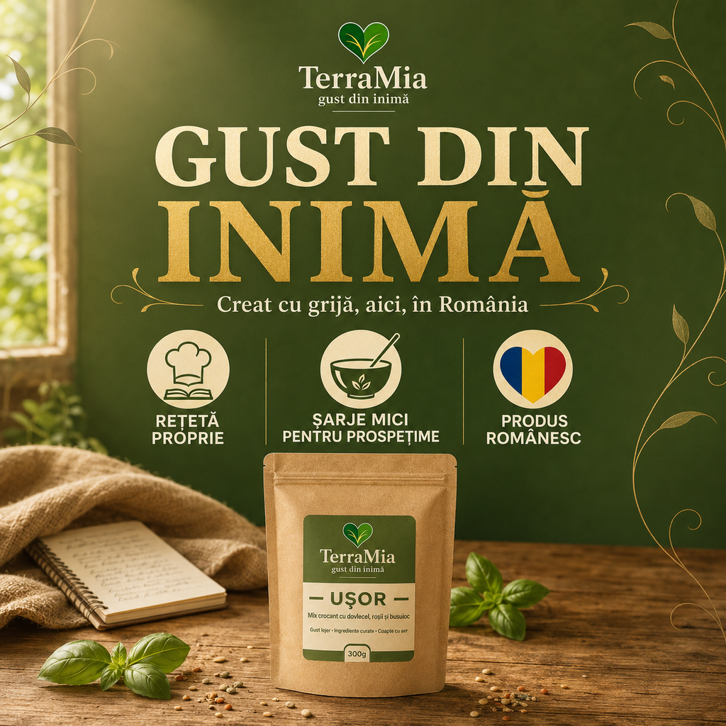 Ușor — Mix de semințe cu dovlecel, roșii și busuioc