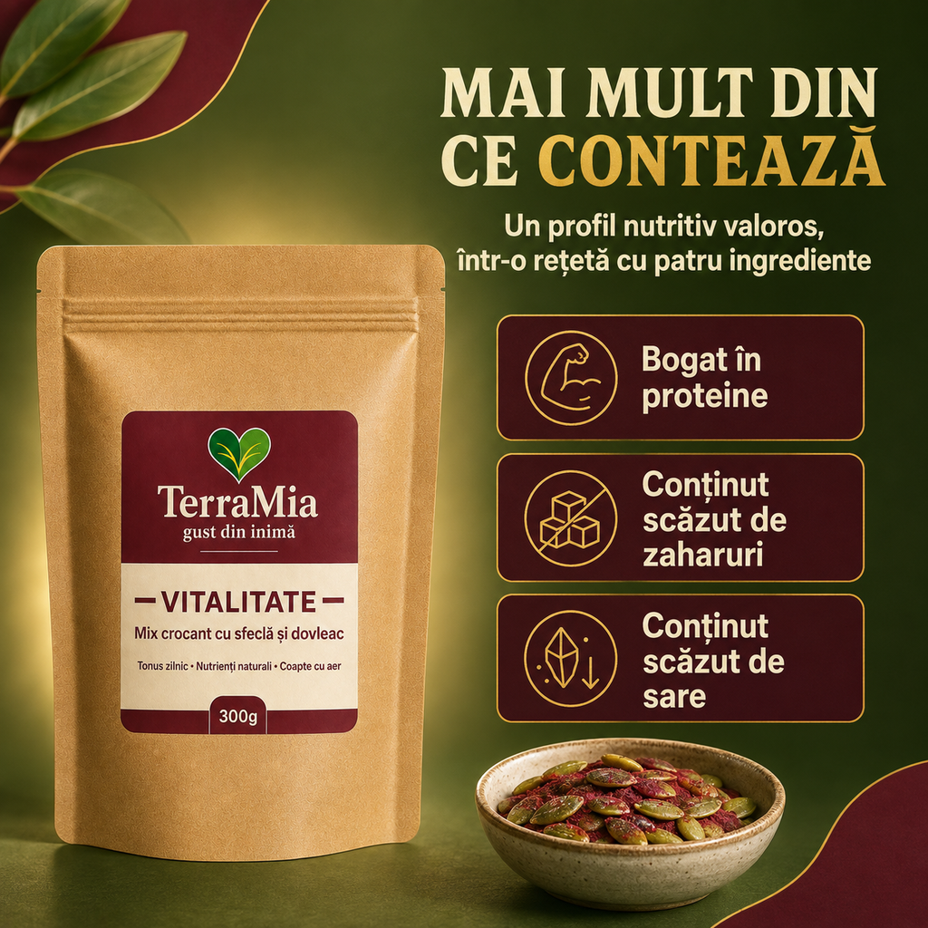 Vitalitate — Mix crocant cu sfeclă și dovleac