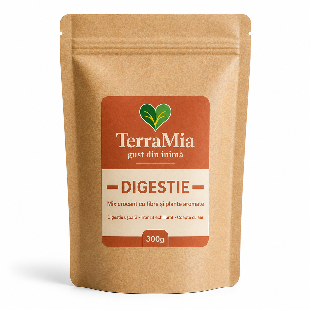 TerraMia Digestie 300g – mix crocant cu fibre și plante aromate