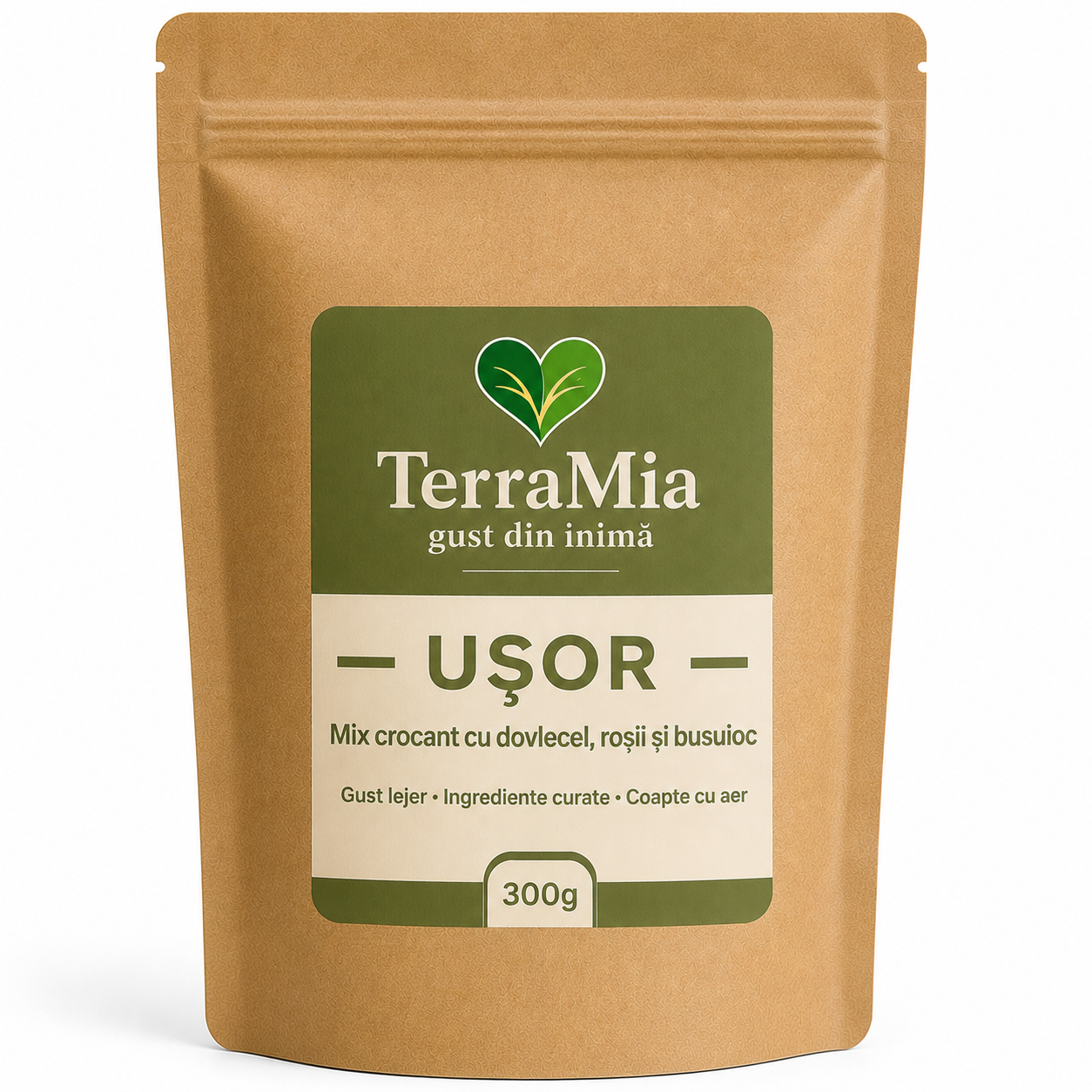 TerraMia Ușor 300g – mix crocant cu dovlecel, semințe și busuioc